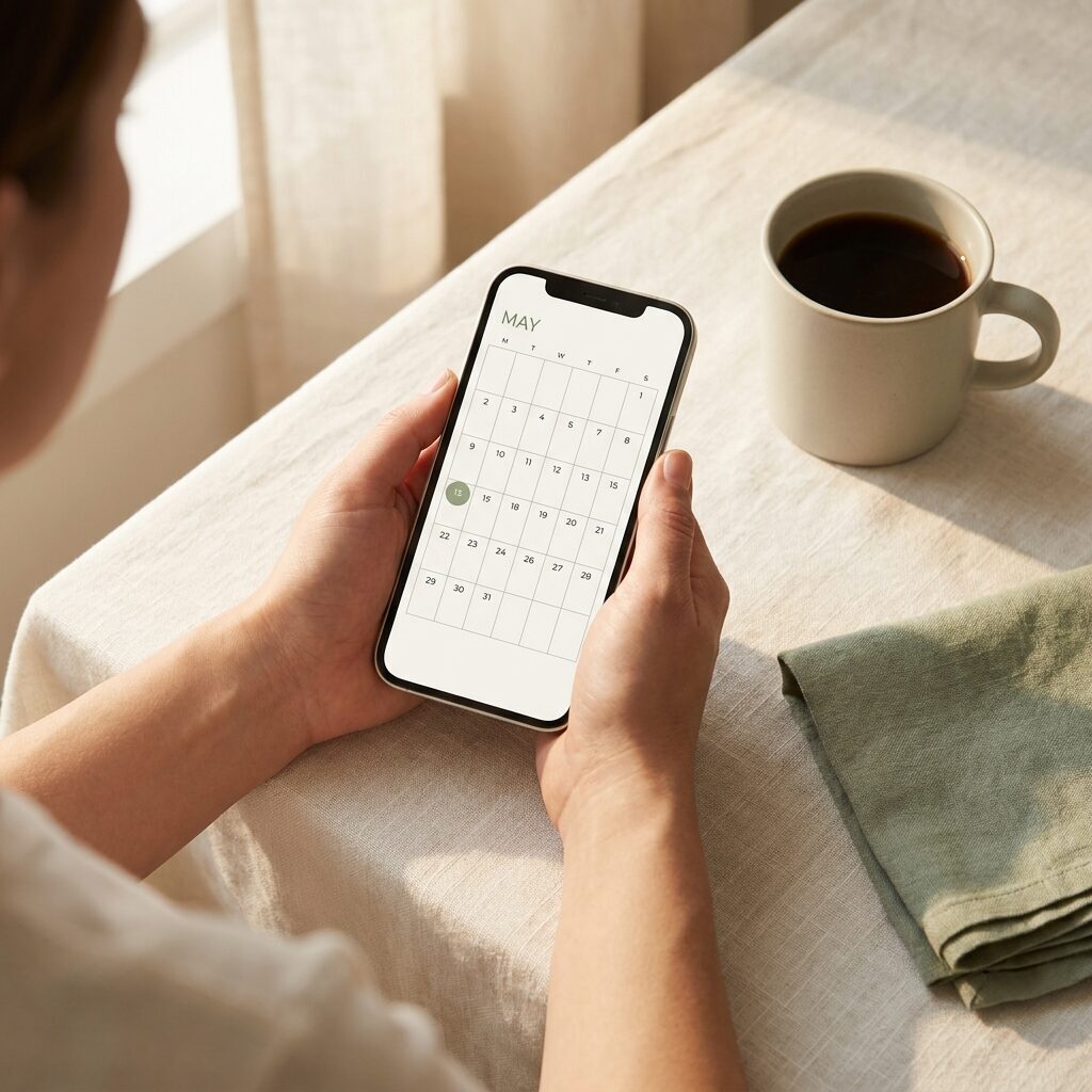 Scheduling a laundry pickup on a phone